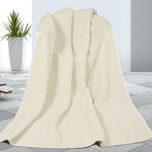 Bellatex Vlněná deka bílá, 155 x 200 cm