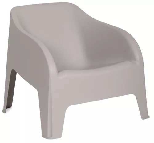 PETRA ARMCHAIR plastové křeslo, šedá