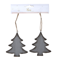 H&L Závěsná dekorace strom, set 2ks, 10cm