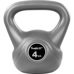 MOVIT® 4 kg Kettlebell šedá