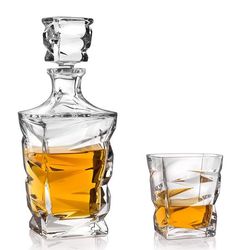 Crystal Bohemia ZIG ZAG whisky set (1+6)