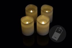 Nexos 33487 Dekorativní LED sada - 4 adventní svíčky - bílá