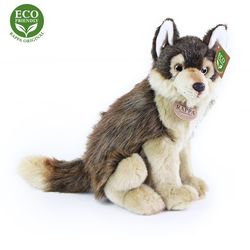 Rappa Plyšový sedící vlk, 28 cm