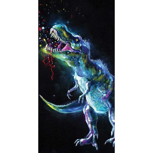 Jerry Fabrics Osuška Dinosaur Black, 70 x 140 cm