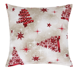 Vánoční povlak na polštářek 40x40 cm stromek červený