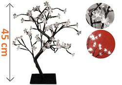Nexos 28300 Dekorativní LED osvětlení - strom s květy - 45 cm, studená bílá