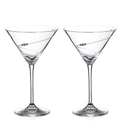 Diamante Silhouette sklenice na martini 210 ml, 2 ks