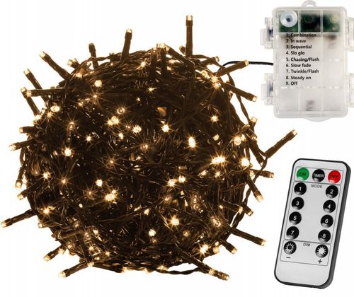 VOLTRONIC® 67413 Vánoční řetěz - 20 m, 200 LED, teple bílý, na baterie