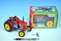 Kovap Zetor Traktor 2červený na klíček kov 11:2v krabičce