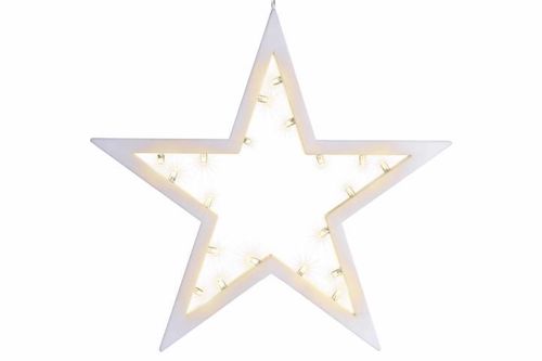 Nexos 33221 Vánoční dekorace - hvězda - 20 LED, teplá bílá