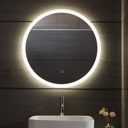 AQUAMARIN Koupelnové LED zrcadlo kulaté - 70 cm