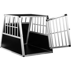 Hliníkový přepravní box pro psy, 65 × 91 × 69,5 cm, vel. L