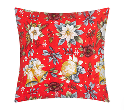 Vánoční povlak na polštářek 40x40 cm hvězda červená