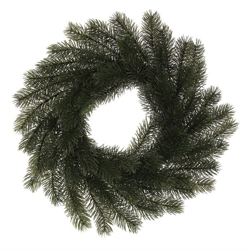 Umělý smrkový věnec, pr. 30 cm, tm. zelená