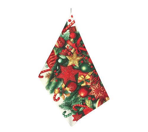 Kuchyňská utěrka 50x60cm s vánočním motivem ozdoby