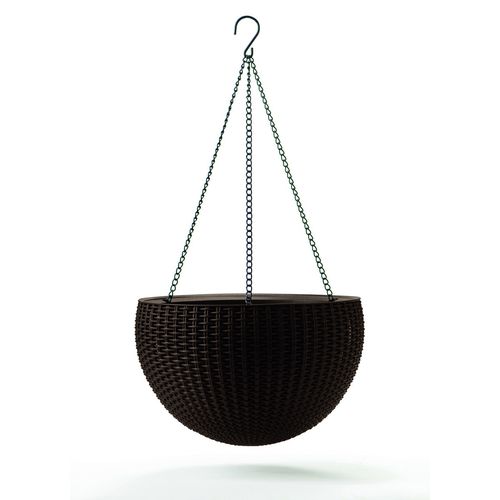 Keter Závěsný květináč Sphere antracit, pr. 35 cm