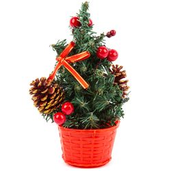 Vánoční stromek s mašlí červená, 20 cm