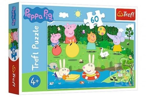 Puzzle Prasátko Peppa/Peppa Pig Prázdninová zábava 60 dílků