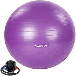 MOVIT Gymnastický míč s nožní pumpou, 85 cm, fialový