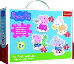 Puzzle pro nejmenší Prasátko Peppa/Peppa Pig 18 dílků v krabici 27x19x6cm 2+