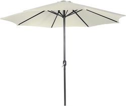 MIADOMODO Slunečník s kličkou 250 cm, krémový