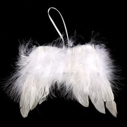 Andělská křídla z peří , barva bílá,  baleno 12ks v polybag. Cena za 1 ks.