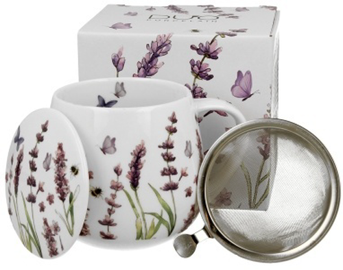 Porcelánový hrnek s čajovým sítkem Classic Lavender