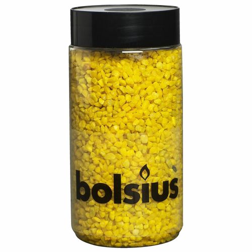 Bolsius Dekorační kamínky 3 mm žlutá, 600 g