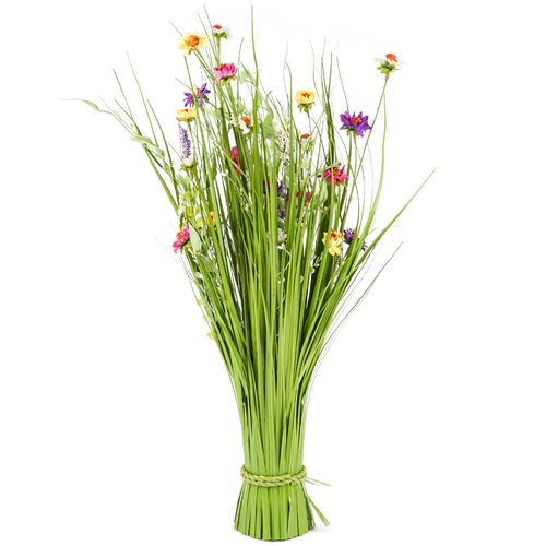 Vazba umělých lučních květin 70 cm, vícebarevná