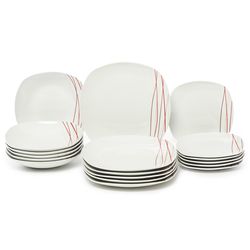 SENCILLA Jídelní souprava talířů z porcelánu 18dílná, MÄSER