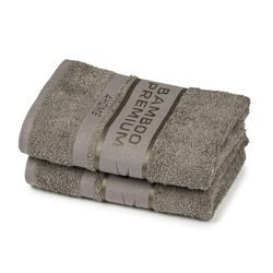 4Home Bamboo Premium ručník šedá, 50 x 100 cm, sada 2 ks