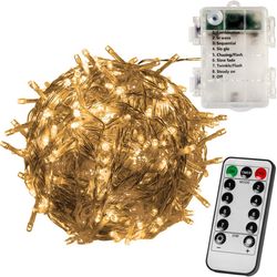 VOLTRONIC® 59576 Vánoční LED osvětlení 10 m - teple bílá 100 LED + ovladač BATERIE