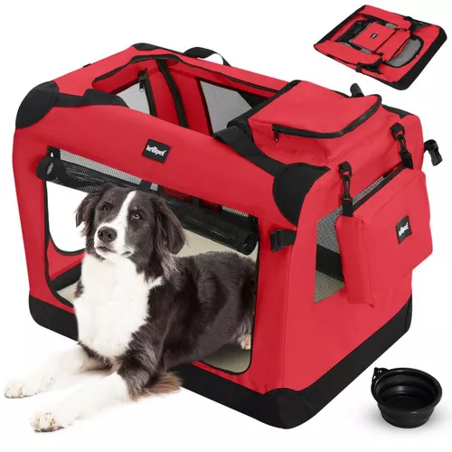 Leopet Přepravní box pro psy XL, 81,3 x 58 x 58 cm, červený