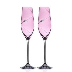 Diamante Silhouette Pink sklenice na sekt 210 ml, 2 ks