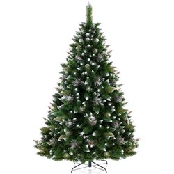 AmeliaHome Vánoční stromek Borovice s šiškami Lemmy, 150 cm