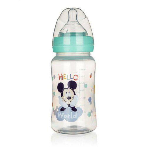 VETRO-PLUS Láhev plastová se silikonovým dudlíkem MICKEY 240 ml