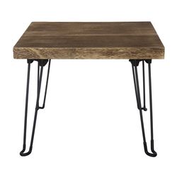 Odkládací stolek Pavlovnie světlé dřevo, 45 x 45 cm