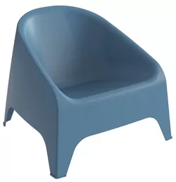 MATERA plastové křeslo,  kouřově modrá