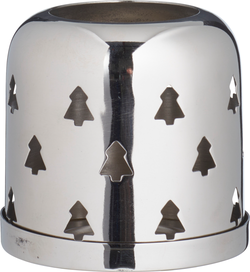 Stříbrný svícen na čajovou svíčku se stromečky (8x8.5 cm), menší