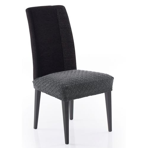 Forbyt Multielastický potah na sedák na židli Martin tmavě šedá, 50 x 60 cm, sada 2 ks