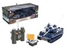 Teddies 58806 Tank RC plast 33cm TIGER I 27MHz na baterie+dobíjecí pack se zvukem a světlem v krabici 40x15x19cm