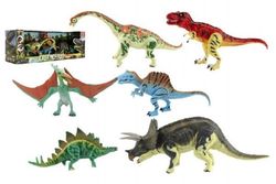 Teddies Sada Dinosaurus hýbající se 6 ks plast v krabici 48x17x13 cm