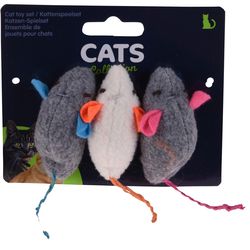 Hrací myšky pro kočky s šantou kočičí, 3 ks