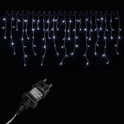 Vánoční řetěz déšť s 400 LED diodami, studená bílá 10 m OEM M02055