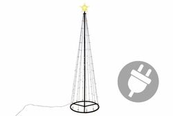Nexos 47224 Vánoční dekorace - světelná pyramida stromek - 240 cm teple bílá