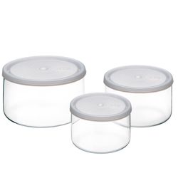 Simax Sada skleněných dóz na potraviny, 3ks