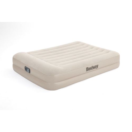 Bestway Semišová nafukovací matrace Tritech s el. pumpou, 203 x 152 x 42 cm