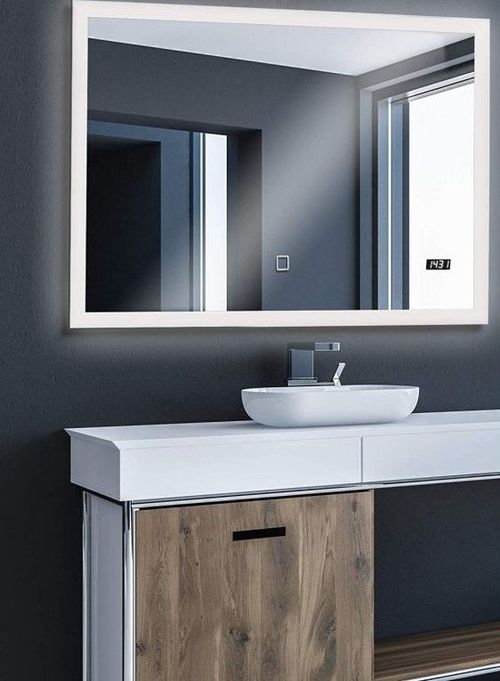 Aquamarin Koupelnové zrcadlo s LED osvětlením, 100 x 80 cm
