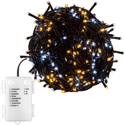 VOLTRONIC® 67691 Vánoční řetěz 20 m, 200 LED, teple/studeně bílý, na baterie