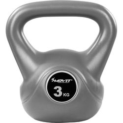 MOVIT® 3 kg Kettlebell šedá